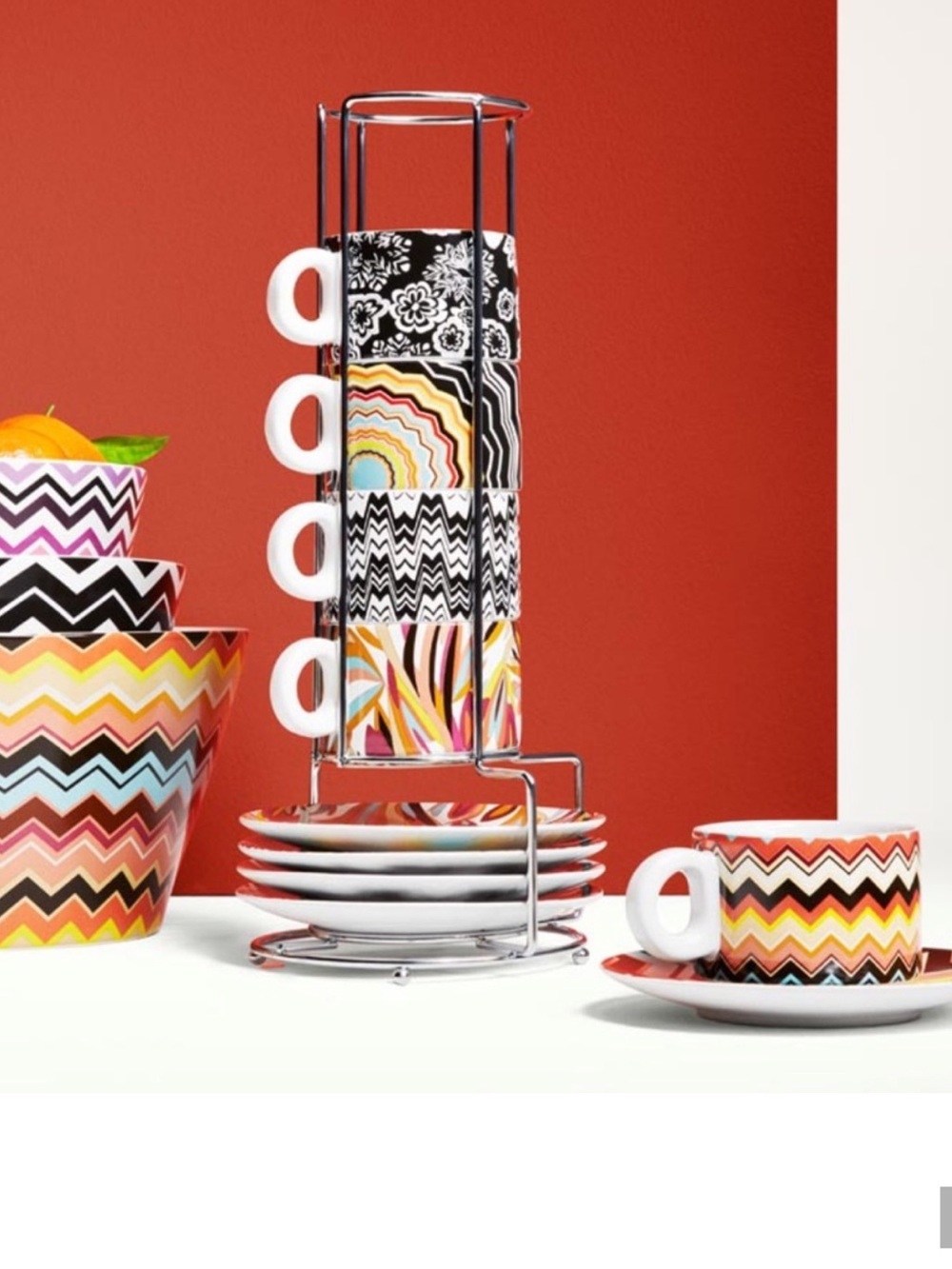 Missoni for Target | Espresso Set | Stacking Espresso Set & Spoons